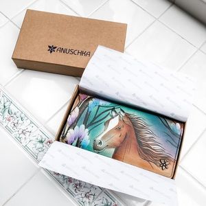 Anuschka Hand Painted Leather Wallet